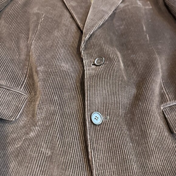 Hunt Valley Blazer Sports Coat Corduroy Brown 2 Button Back Vent Academia Sz 44L - Picture 5 of 16